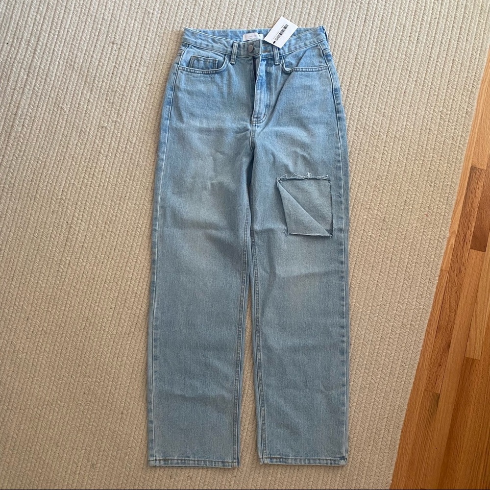 NWT OAK + FORT Light Blue jeans with Slit - Small